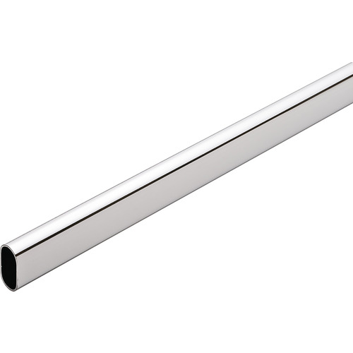 Welded Steel Oval Wardrobe Tube, with Supports 47 15/16" Chrome-plated, 1217 mm (47 15/16)" Chrome