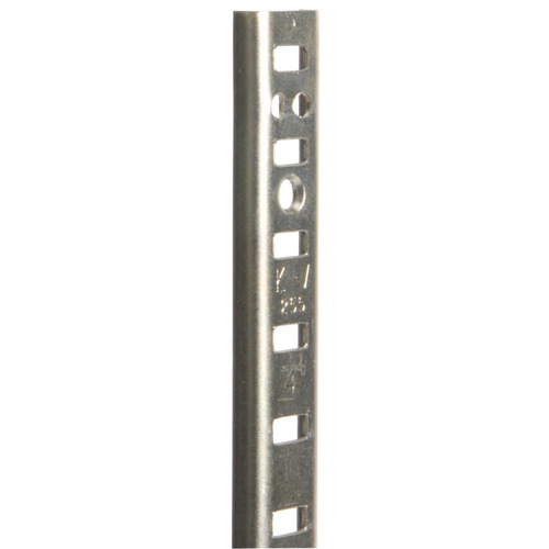 255 Series Pilaster Standards, KV, 5/8" x 3/16", 23 ga. Steel, Model 255 ZC 72" 255 AL 72 weight capacity up to 500 lbs./pair, length 72'; aluminum Aluminum