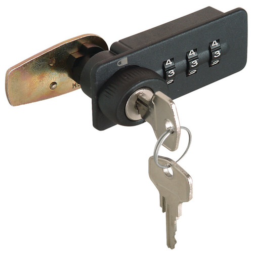 Combination Lock, Combi-Code 1153 Vertical For cabinets and lockers, Vertical Black, Cam: Galvanized