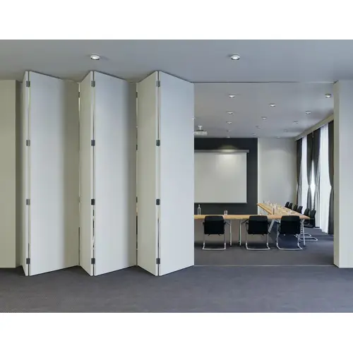 Folding Wall Fitting, Slido W-Fold32 100T, set Additional set Center suspension With top guide Folding and access door fitting, corner and center suspension, for door weight up to 100 kg, Additional set for systems without bottom track Running track: Aluminum Guide track: Aluminum Running gear: Steel Roller: Plastic, Silver colored, anodized
