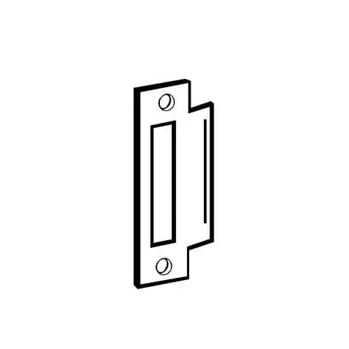 ANSI Strike for Mortise Locks, 4-7/8 in. x 1-1/4 in. 13 Gauge Steel, Bright Brass