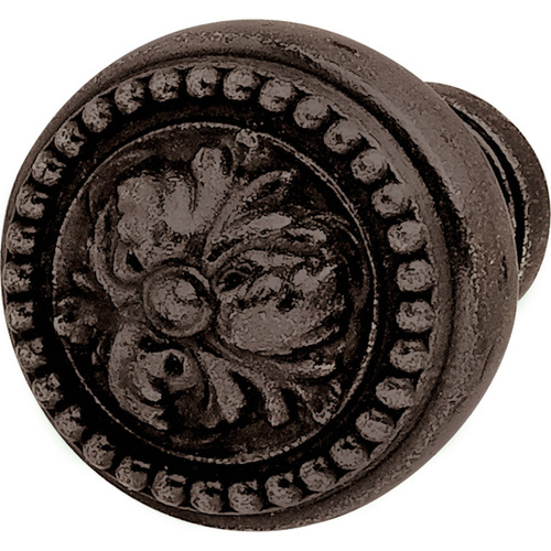 Knob, Artisan 19 mm 37 mm 48 mm Zinc alloy, oil rubbed bronze, Brown, Height: 37 mm, Knob diameter: 48 mm Brown, oil rubbed bronze