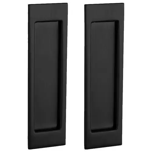 Large Santa Monica Passage Trim Pair Sliding Door Lock Satin Black Finish