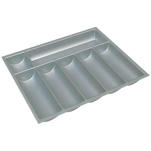 Cutlery Tray, Drawer Insert, Plastic 42" 36 - 40" Silver, width 900-1000 mm (36-40") Grey