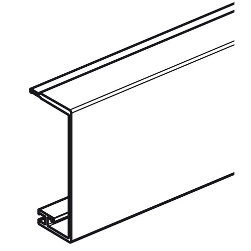 Clip-on Fascia, to Upper Tracks 3,000 mm For Slido D-Line12, Clear anodized, length: 3,000 mm