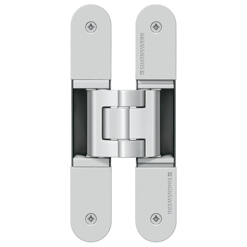 Hafele 924.17.104 Concealed Hinge, TECTUS TE 340 3D 3D adjustable, size 160 mm, Stainless steel look Stainless steel colored, powder coated