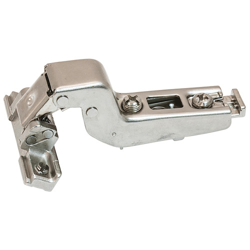 Aluminum Frame Door Hinge, H-Series, 110 degree Opening Angle, Clip-On, Self Closing, Inset Mounting Nickel-plated steel