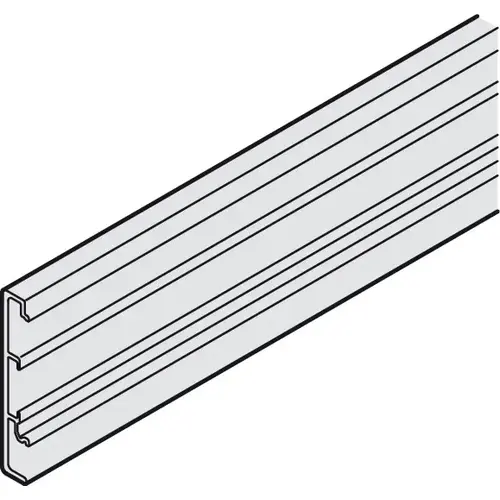 Clip-on panel, height 40 mm, table fittings 2,500 mm for Hawa Junior 80 B/100 B, Length 2500 mm Silver colored, anodized