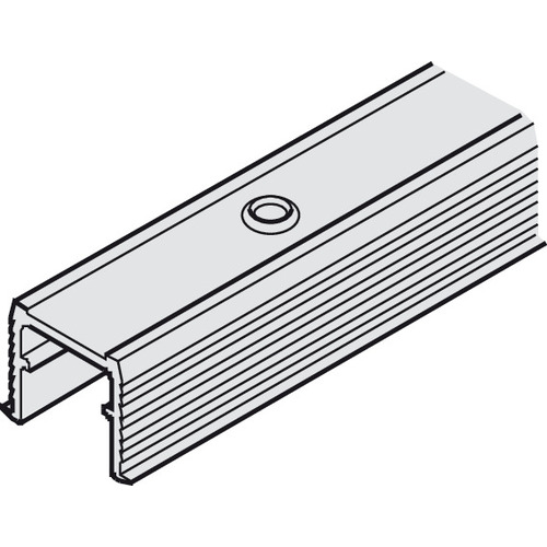 Single Guide Track, Bright Aluminum for Screw Mounting 2' 1 19/32" for Hawa Combino/Regal MF/VF, Hawa Divido, Length: 6 m blank