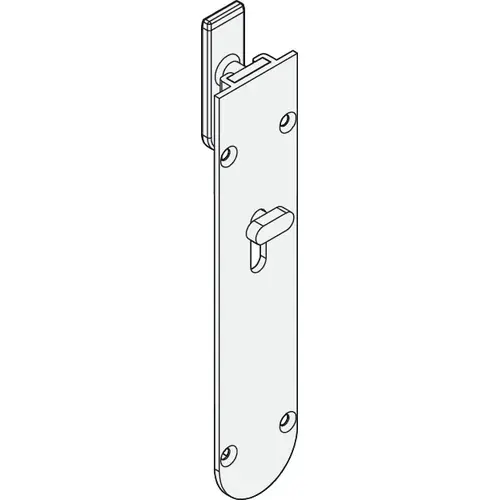 Flush Bolt, Top Mounted, with Offset Bolt, Lockable Al Fresco Summit, 190 mm (7 1/2"), Satin Nickel Nickel plated, satin-finish