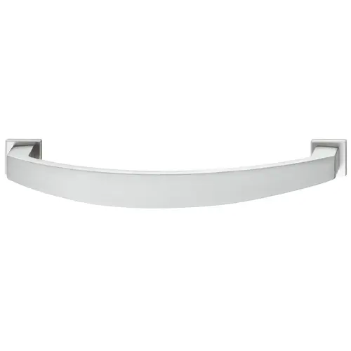 Handle, Zinc alloy 128 138 x 26 mm Arco Collection, Stainless steel colored, hole spacing: 128 mm Nickel plated, brushed