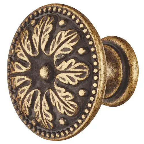 Knob Zinc alloy, rubbed, Brown, Height: 21 mm, Knob diameter: 31 mm Brown, rubbed