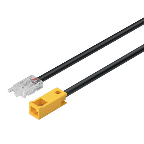 Lead with Female Socket and Clip, Hafele Loox5 for LED strip light monochrome 5 mm (3/16") 12 V Length: 100 mm (4"), 3.5 A, 20 AWG, 12V