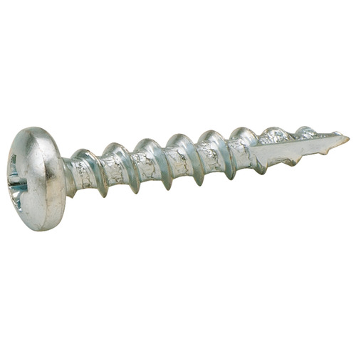 Zip-R Screw, Pan Head, #2 Phillips Drive 8 mm 3/4" #8 Fully Threaded 4 mm #8 x 3/4", full thread, zinc Zinc plated