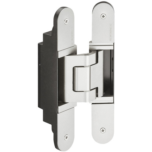 Concealed Hinge, TECTUS TE 540 3D A8 126 3D adjustable, size 200 mm, Stainless steel look Stainless steel effect, powder coated