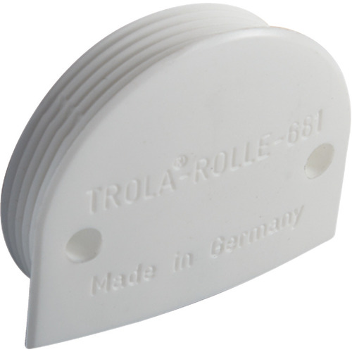 Lower Roller, with Nylon Roller for use with flush mount track, White White