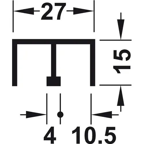 Double Upper Guide Track, for Slido F-Line14 25A for Slido Design IF, Length: (2 m) 8' 2 7/16" Silver colored, anodized