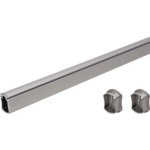 Wardrobe Tube with End Supports, TAG Signature Collection 17 3/4" 17 3/4", matt aluminum Matt aluminum