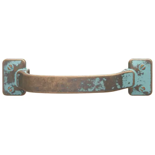 Handle, Zinc Verdigris Collection, Rustic copper Copper colored, Nickel plated, rustic