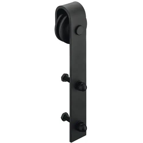 Flat Track Sliding System, Slido D-Line42 100S Set 8' 2 7/16" 2500 mm For 1 Sliding Wood Door, 2.5 m Length, black Steel Plastic, Graphite black