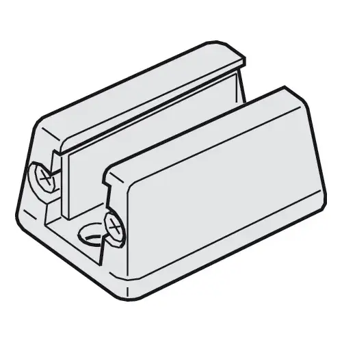 Floor Guide, Adjustable from 6 - 12.7 mm (1/4 - 1/2") for Hawa Porta 100 G/GF/GFO/GU/GM, for 1 door Silver colored, anodized