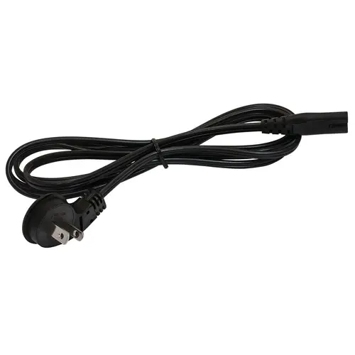 Power Cord for Driver, Loox LED With 90 degree 2-prong US plug, 2m Black