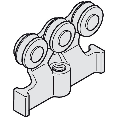 Running Gear, M12 for HAWA Super 350 A, 3 Rollers