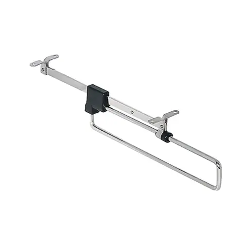 Retractable Wardrobe Rail, 260 mm (10 1/4") 231 mm 10 1/4" 17 1/2 lbs Nickel-plated, 17.5 lbs. load capacity Nickel plated