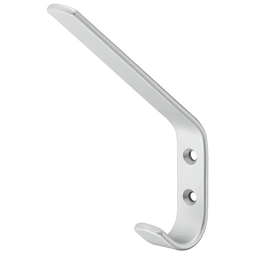 Hafele 842.02.906 Coat Hook, Matt Silver Anodized Aluminum 93 mm 158 mm Coat hook, Silver colored anodized Silver colored, anodized