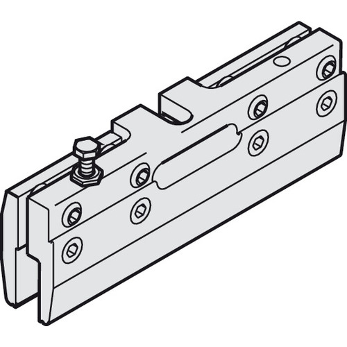 Clamp Shoe, Adjustable from 6 - 12.7 mm (1/4 - 1/2") For Hawa Porta 100 G/GF/GFO/GU/GM, mill finish aluminum