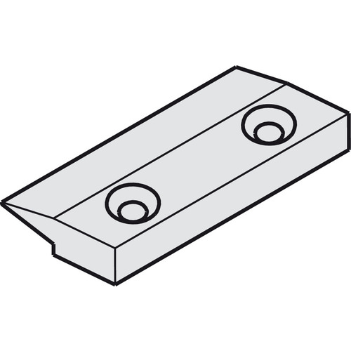 Follower Set for Vertical Frame Profile, For Synchronized Movement Silent Aluflex 80, Slver colored anodized Silver colored