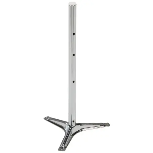 Bottom Mounting Center Post, for Kidney Shaped Shelves Chrome Chrome