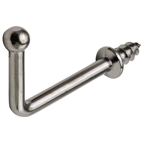 Ball Point Hook, Fits into 4 mm Holes 1 3/4" Chrome-plated; 1 3/4" projection Chrome