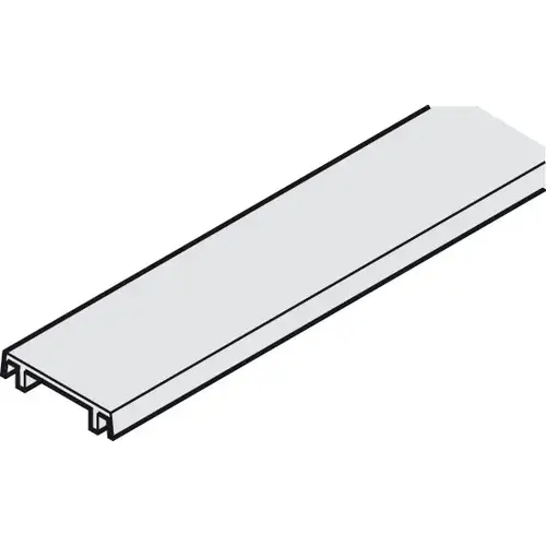 Clip Profile, For mounting rail and double running track, 25 x 6 mm (1 x 1/4") 11' 5 13/16" For Hawa Divido, Length: 3.5 m (11' 5 13/16") Silver colored, anodized