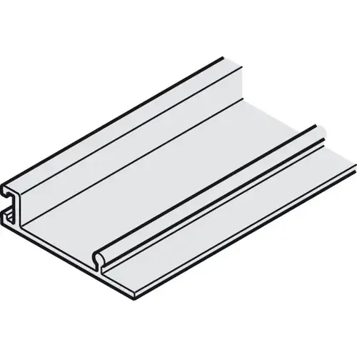 Clip-on Fascia, (1 3/16 x 21/34") 30 x 8 mm 19' 8 1/4" For Hawa Porta 100 GW/GWF, Aluminum, length: 6 m (19 8 1/4") Silver colored, anodized