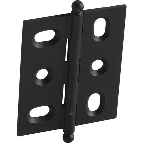 Decorative Butt Hinge, Mortise, Ball Finial ELITE Solid Brass Hinge, Matt black Black, matt