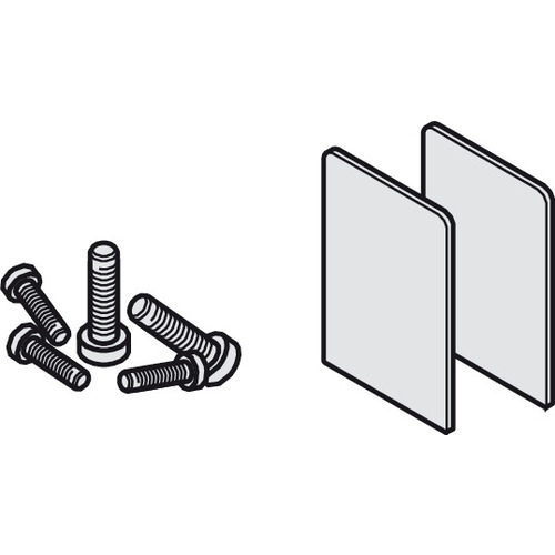 Fixing Set, for Support Profile and Fixed Glazing Profile For Hawa Porta 100 GWF/GF/GFO, black anodized Black, anodized