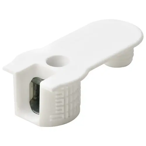 Connector Housing, Rafix 32 SE System, without Ridge 19 mm without With tightening element, For wood thickness 19 mm, white Signal white, RAL 9003