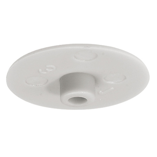 Cover Cap, For Hfele Minifix 15 without rim, from wood thickness 15 mm From wood thickness 15 mm and above, SW4 hexagon socket, White White, RAL 9010