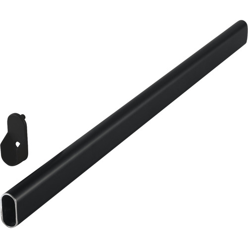 Hafele 801.13.369 Aluminum Oval Wardrobe Tube, with Supports 47 15/16" Black, 1217 mm (47 15/16") Black