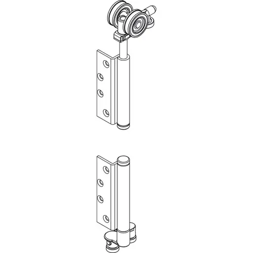 Non-Mortise End Hanger Set, 75 kg Al Fresco Summit, Steel, Satin satin-finish