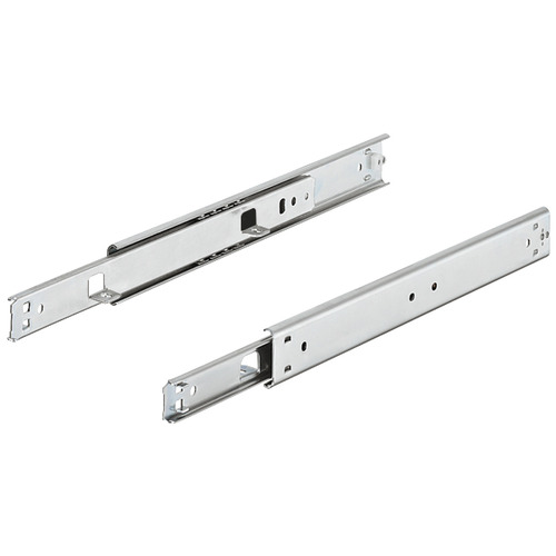 Accuride 2002 Two-Way Side Mounted Travel Slide, 3/4" Extension, 50 lbs Weight Capacity 15 3/4" 22" 31 kg 550 mm two-way travel, 22" Zinc plated, Galvanized Pair