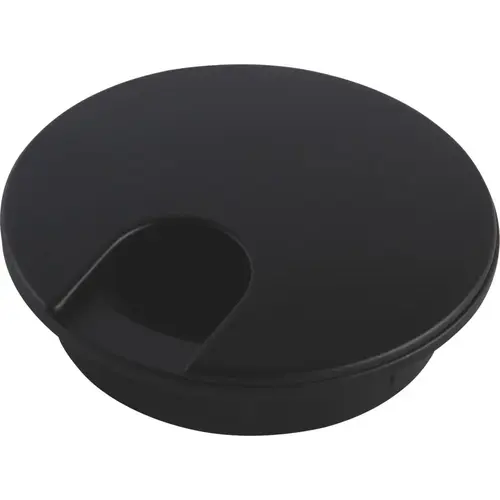 Metal Cable Grommet, Two-Piece, Round, diameter 61 mm For workplace organization, Black epoxy Black, epoxy coated