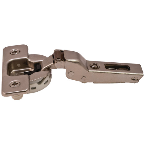 Concealed Hinge, Salice 100 Series, 105 degree Opening Angle, Silentia, Nickel Plated half overlay Half Overlay, C1R6GD9, Press-fit