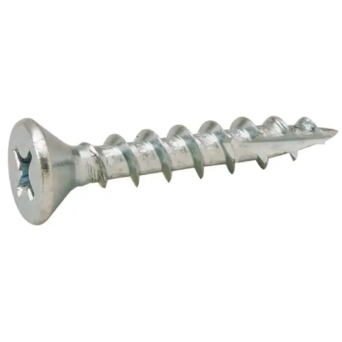 Zip-R Screw, Flat Countersunk Head, #2 Phillips Drive 8 mm 1/2" #8 Fully Threaded 4 mm Type 17, #8 x 1/2", Full, Zinc Zinc plated