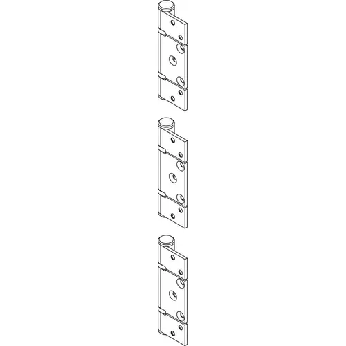 Non-Mortise Offset Hinge Set for Inward Opening Al Fresco Summit, Stainless Steel, PVD Rustic Black Black