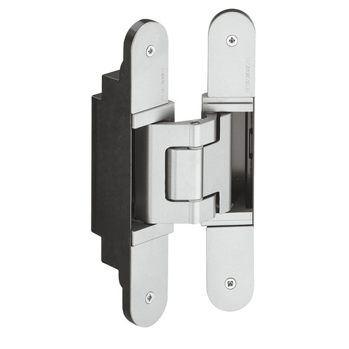 Concealed Hinge, TECTUS TE 540 3D A8 124 3D adjustable, size 200 mm, Satin chrome look satin-finish, Chrome plated