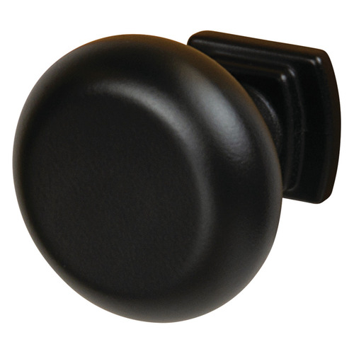 Knob, Surpass, BP36893FB Zinc alloy, matt, Black, Height: 30 mm, Knob diameter: 32 mm Black, matt