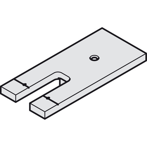 Milling Jig, for Notched Service Access in Track For Hawa Porta, Divido, (1 1/16") 43 mm