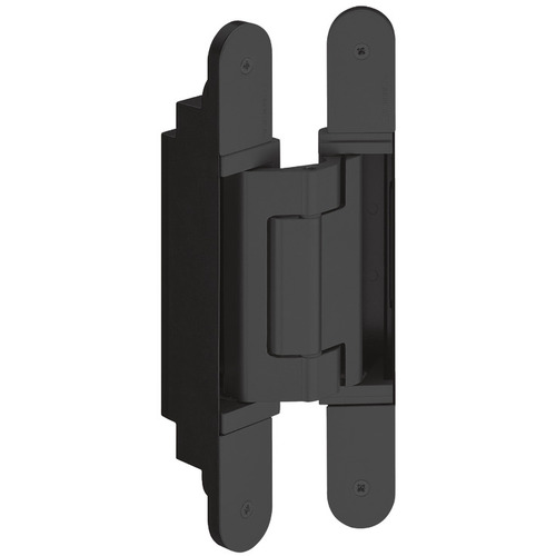 Hafele 924.19.537 Concealed Hinge, TECTUS TE 640 3D A8 107 concealed, 3D adjustable, size 240 mm, matt deep black (RAL 9005) Black, RAL 9005, matt, powder coated